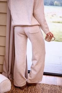 Conjunto Deportivo Largo de Punto Bordado Sólido de Invierno para Mujer - Product Image 4