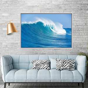 ภาพพิมพ์บนผืนผ้าใบลายวิวทะเลอันงดงาม - ของตกแต่งผนังสมัยใหม่,1P:กรอบสีขาว - Product Image 1