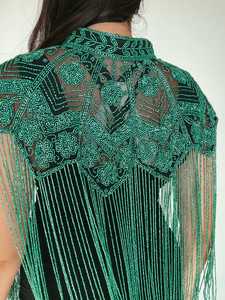 ชุดเดรสคลับตอนเย็นผ้าชีฟองหรูหราหรูหราสง่างามพร้อมพู่ห้อยลูกปัดและเน้นไข่มุกสำหรับชุดทางการมีสไตล์ - Product Image 4