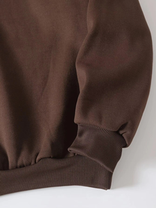 เสื้อสเวตเตอร์คอกลมสีน้ำตาล | วัสดุขนแกะนุ่ม | ชุดใส่ในฤดูหนาวแบบลำลอง | สวมใส่สบายและมีสไตล์ | ขายส่ง - Product Image 2