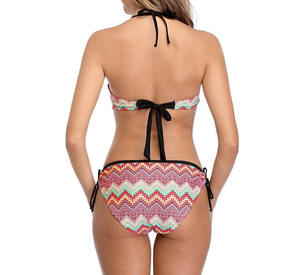 Novedad de 2025, traje de baño de 2 piezas triangular de Color sólido para mujer, conjunto de Bikini Sexy para mujer a precio barato al por mayor - Product Image 2