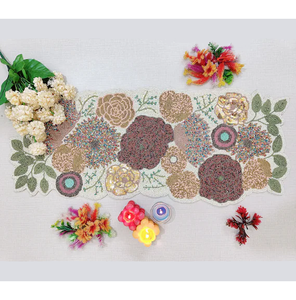 Corredores de mesa de comedor de cocina con diseño de cuentas de cristal elegante y económico para decoraciones de boda en casa - Product Image 1