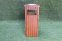 Poubelle rectangulaire verticale haute Europa KNT en fibre de verre marron, intelligente, pour recyclage, simple, élégante, ornement de jardin, bac à déchets