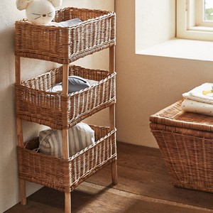 Panier à pain de fruits et légumes en rotin tissé à la main de qualité supérieure, paniers de rangement debout à 2 ou 3 niveaux du fournisseur vietnamien - Product Image 5