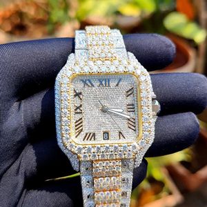 Hip Hop Style High Quality Iced DEF Lab Moissanite Diamond <b>Watch</b> Colorless Diamond Automatic Manual Mechanical Business Style - Product Image 1