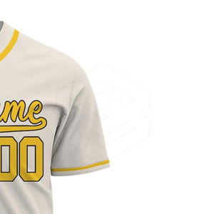 En stock vêtements de sport maillot de baseball pour hommes matériel de haute qualité demi manches confortable maillot de baseball pour hommes - Product Image 6