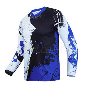 Camiseta de Motocross de Manga Larga con Diseño Moderno, Color Sólido, Producto Más Vendido - Product Image 1