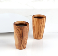 Tasse en bois d'olivier, capacité 150 ml |   Vaisselle tunisienne artisanale |   Gravure personnalisée |   Vente en gros