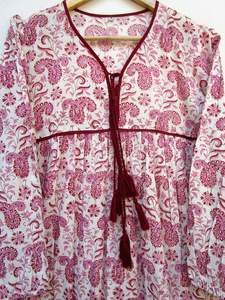 2023 collection en gros cravate teinture longue caftan col en v demi-manches rayonne tissu robe ample avec fente latérale printemps caftans - Product Image 5