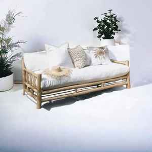 Offre spéciale Ensemble canapé intérieur et extérieur en bambou naturel pour salon, balcon, jardin Ensemble canapé meubles en bambou - Product Image 1