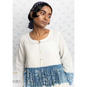 เดรสผ้าฝ้ายลำลอง AMBER 93 ดีไซน์ระบายอากาศได้ดีและใช้งานได้หลากหลาย พร้อมแขนพอง มีไซส์ฟรีไซส์และไซส์ XL สำหรับชุดใส่ในวันที่อากาศเย็น - Product Image 2