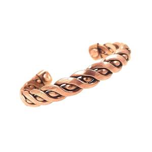 Adjustable Christian Cross Solid Pure Copper Magnetic Cuff <b>Bracelets</b> Fabulous Design for Men and <b>Women</b> Fashionable Bangles - Product Image 2