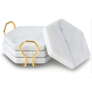 Envío rápido, posavasos con incrustaciones de hueso cuadrado Natural de 4 pulgadas, posavasos de pizarra blanca para té, café, Sushi, alfombrillas con soporte - Product Image 5