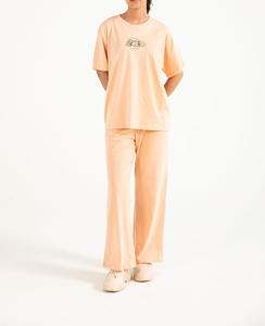 Nouveau T-shirt décontracté 100 % coton pour femme, motif rayé de haute qualité avec boutons décoratifs, option grandes tailles, été 2026 - Product Image 2