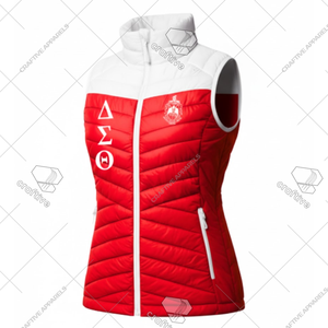 Gilet matelassé personnalisé Delta Sigma Theta, gilet matelassé de haute qualité, gilet rembourré universitaire, gilet isolé pour femmes - Product Image 2