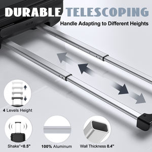 Venta al por mayor ABS PC 20 24 28 pulgadas Carry on Travel <span class=keywords><strong>Ruedas</strong></span> de gran capacidad Asas blandas Portátil Durable Hombres Mujeres Maleta Equipaje - Product Image 4