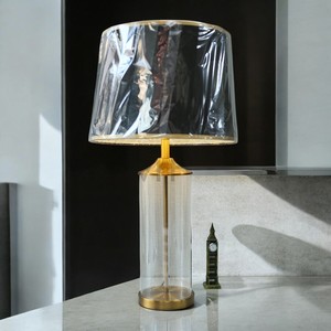 Xu Hướng Xi Lanh Rõ Ràng Thủy Tinh Điện LED Bảng Đèn Với Thanh Lịch Vải Bóng Râm Cho Phòng Khách Sạn Phòng Ngủ Giao Diện Điều Khiển Bảng - Product Image 4