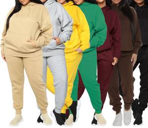 Nouvel arrivage 2026 – Ensemble de survêtement d'hiver personnalisé pour femme, respirant, écologique, coupe-vent, décontracté, en coton uni, sur mesure - Product Image 6