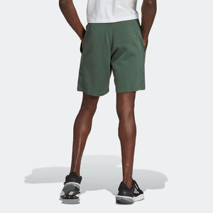 High Quality Elastic Waist Casual Sports <b>Shorts</b> 70% Cotton 30% Recycled Polyester Eco-Friendly Regular Fit Oxide <b>Green</b> Solid - Product Image 2
