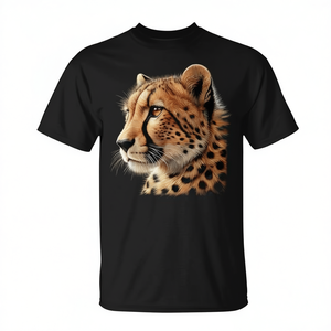 T-shirt promozionale a tema animali con stampa di un viso di ghepardo - Product Image 2