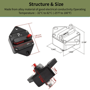 Pièces PTT Disjoncteur hydraulique et Hi-Amp 30A ~ 150A - Product Image 2