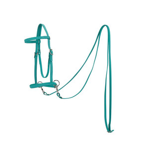 Última colección de cuero ajustable cómodo caballo ecuestre Bio PVC Thane brida para carreras de caballos - Product Image 4