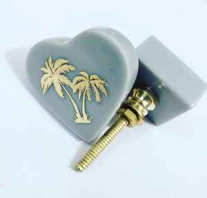 Dernier bouton moderne en résine au design floral pour meubles de chambre à coucher Poignées d'armoire Boutons de commode et de tiroir Quincaillerie décorative - Product Image 2