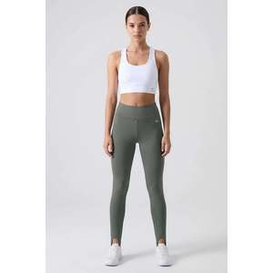 Leggings de sport souples et performants pour femme Tommylife, coupe standard, couleur kaki - 94685 - Kaki - Product Image 1