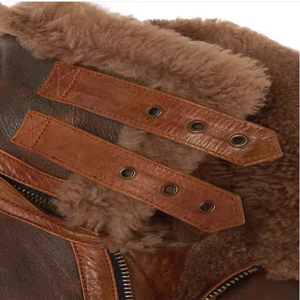 แจ็กเก็ตหนังสไตล์สุดหรูรุ่นเฮฟวี่เวตเป็นมิตรกับสิ่งแวดล้อมแจ็กเก็ตหนังแกะเชอร์ปาดีไซน์สำหรับฤดูหนาว - Product Image 6