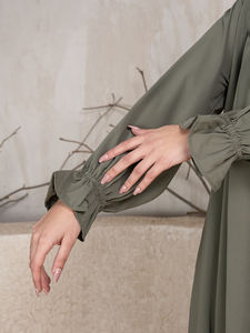 2025ใหม่ Abaya musulmene ผ้าโพลีเอสเตอร์ CYK crickle khimar ของผู้หญิงเสื้อผ้าอิสลามขายส่ง - Product Image 4