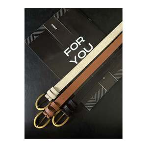 Ceinture pour femme à boucle ovale 3 pièces, ceinture pour pantalon, ceinture pour veste, ceinture pour chemise, ceinture pour robe - Noir-brun-beige - Product Image 4