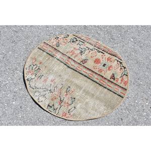 Tapis Turc Beige et Rouge Vintage-1,8x2 pi - Product Image 3