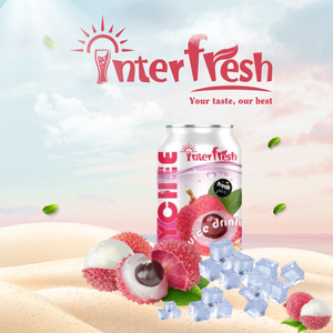 Meilleur prix 330ml Interfresh litchi jus de fruits dans les options OEM ODM boîte en aluminium avec saveur de mangue purée emballage du Vietnam - Product Image 2