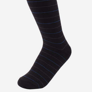 Unze London Men's JAMES Formal <b>Socks</b> 100% Cotton Spandex Breathable Embroidered Dress <b>Socks</b> One Size Daily Style Bottom Logo - Product Image 1