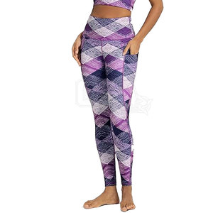 Leggings modernos para mujer, mezcla de algodón suave con cintura elástica y diseño ajustado para uso en entrenamiento, leggings de yoga. - Product Image 2