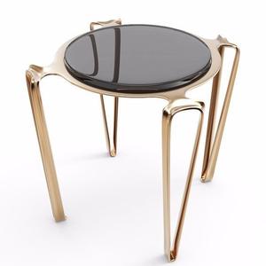 style living room furniture round modern Silver <b>metal</b> legs Modern <b>Metal</b> Side <b>Table</b> - Product Image 1
