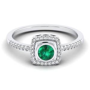 REYES Elegance 925 Sterling Silver VVS Clarity <b>Moissanite</b> <b>Jewelry</b> Round Brilliant Cut 0.25 Emerald Gemstone Fine <b>Jewelry</b> - Product Image 1