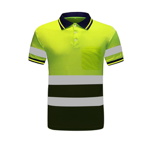 Polo en polyester de sécurité-Construction réfléchissante Hi-viz ANSI Classe 1 Vêtements de travail imperméables avec poches et logo personnalisé - Product Image 3