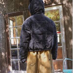 <b>Women</b> Bear Ear Cropped Puffer <b>Jacket</b> - Trendy and Warm <b>Short</b> <b>Jacket</b> with Fun Bear Ear Design, Ideal for Winter Fashion - Product Image 4