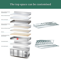 Comptoir de Buffet de salades pour Restaurant Commercial, présentoir de Bar à salade, réfrigérateur, Table de préparation de Piz