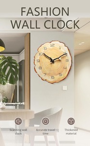 Horloge murale silencieuse sans tic-tac à quartz rond classique en bois pour les maisons modernes, les bureaux, les cadeaux de mariage de l'Inde - Product Image 4