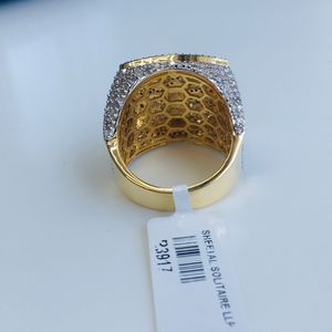 แหวนทองเส้นสวยสไตล์ฮิปฮอปสำหรับผู้ชายลาย Baguette Jesus CROSS Christian มีดีไซน์เพชรหลักสำหรับปาร์ตี้ - Product Image 4