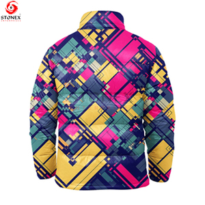 Wholesale Heavy Quilted Breathable Puffer <b>Jacket</b> for Men Oversize Fashion Coat with Stand Collar Winter Canvas <b>Packable</b> Coat - Product Image 4