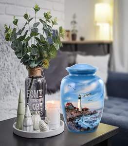 Diseño personalizado y tamaño personalizado disponible para urnas de cremación de aluminio para adultos de la más alta calidad de la India - Product Image 4