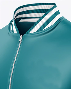 Vente en gros logo personnalisé haute qualité 100% veste en polyester satiné blouson aviateur en satin imperméable pour hommes - Product Image 5