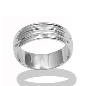 High quality wholesale manufacturer 925 sterling silver texture <b>plain</b> band <b>ring</b> ready stock low price for men's jewellery - Product Image 4