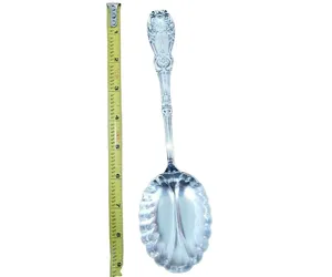 Juego de cucharas de acero inoxidable con diseño de hojas con acabado de espejo pulido estilo elegante perfecto para servir utensilios de cocina de boda - Product Image 1