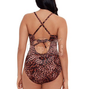 Maillot de bain femme confortable, contraste de couleurs, respirant, taille haute, séchage rapide, couleur personnalisée, durable, sans couture, 1 pièce - Product Image 2