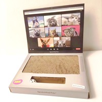 Scratch Pad Pro Laptop Scratcher Cat Toy Juguete de computadora único con pegatinas