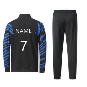 Conjuntos transpirables personalizados al por mayor, conjunto de chándal tejido para correr, conjunto de ropa deportiva de manga larga y secado rápido para hombre - Product Image 6